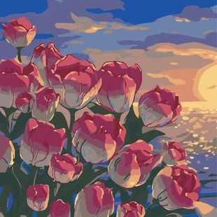 30*30 digital oil painting wholesale diy oil color cartoon coloring painting cure decompression kulomi filling decorative painting gift