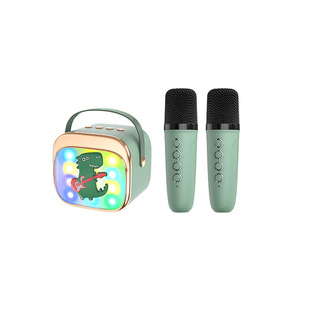 in stock karaoke speaker P12 Bluetooth wireless microphone portable LED lights audio children's toy microphone gift