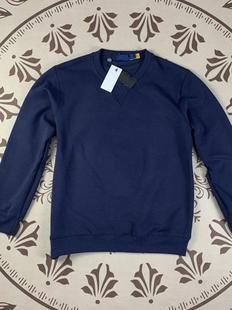 (Real shot) RL Ruff Chao Brand Pure Cotton Thin Sweater Round Neck Pullover Embroidered Sweater Autumn and Winter Long Sleeve T-Shirt