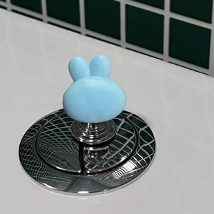 Cute rabbit vintage toilet press artifact simple furniture hardware handle wardrobe drawer cabinet handle