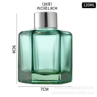 Color six-edged aromatherapy bottle 50ml120ml screw essential oil aromatherapy glass bottle foreign trade high-grade perfume fragrance bottle