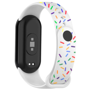 Для Mi Band 8 ремешок Rainbow Edition браслет с принтом Mi 7 6 5 универсальный ремешок Mi Band ремешок