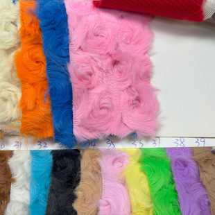 In stock rose velvet PV twisted velvet grinding ring velvet curly velvet slippers hat pillow plush doll fabric