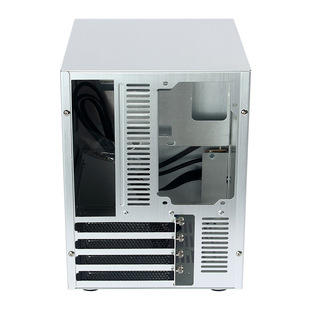 Мини-полностью алюминиевый маленький шасси MINI настольный HTPC рабочий стол 4 видеокарта слот поддержки питания ATX 1.2 толщиной USB3.0
