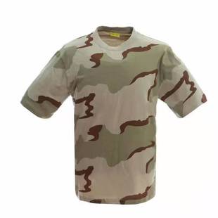 Factory Batch All Cotton T-shirt Camouflage Men's and Women's Military Training Outdoor Sweat Absorbing Jungle Digital Desert Summer Short Sleeve Top Camouflage