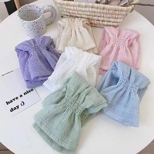 Ice Sleeves Summer Chiffon Thin Sun Protective Sleeves Pleated Bubble Sleeves Ice Silk Sun Protective Gloves Arm Protective Arm Sleeves Driving Sleeves