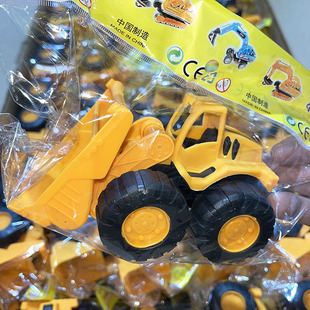 Children's toy car sliding fire truck engineering truck excavator dump mixer sanitation truck ring 2 yuan toy