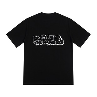 [280g heavy double yarn] Trapstar stitching tiger head embroidery gradient letter short sleeve T-shirt