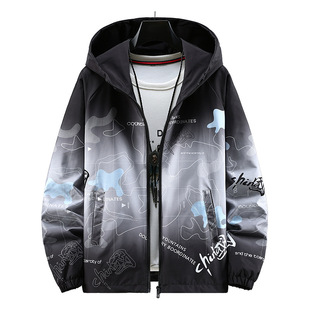 Boys Thin Jacket 2025 Spring and Autumn New Men's Spring Coat Autumn All-match Trendy Casual Men's Top