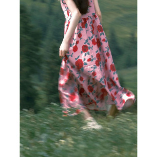Niche High-end Super Good-looking Pleated dress Beautiful Milk fufu Girl's Sweet Princess Slip Skirt for Summer