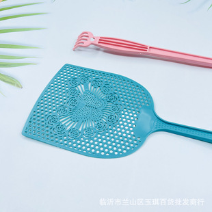 2022 Fly Swatter Summer Hot-selling Colorfulful Long-handled Plastic Fly Swatter Mosquito Swatter Cut Out White Fly Swatter