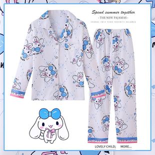 Southeast Asia Girls' Pajamas Children's Long Sleeve Cardigan suit Children's Girls Boys' Baby Home Clothes Spring and Autumn