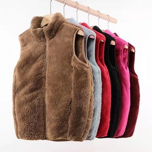 Fleece Fleece Vest for Women All-match Winter Coral Fleece Vest