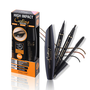 Foreign Trade Cross-border E-Commerce Set Combination Eyeliner Four Fork Eyebrow Pen Long Mascara Three-in-One Set
