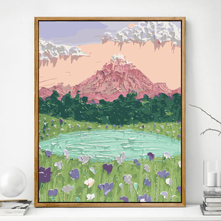 Warm Art Living Room Dining Room Mural Decorative Painting Nordic Ins Style Texture Painting Japanese Style Fresh Bedroom