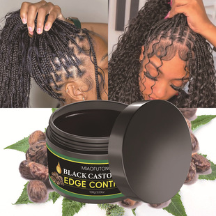 Cross-border best-selling Black castor oil edge control gel styling non-greasy hair gel