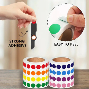 1000 px/roll color-coded dot sticker, self-adhesive, 15 colors for file classification