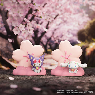 Подлинная серия Sanrio Sakura Season Night Light Спальня украшения Куроми Югуй Собака женский подарок на день рождения оптом