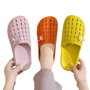 Summer Cave Shoes Women's Baotou Home Slippers Non-slip Bathroom Bathing Slippers Soft Sole Lightweight Outwear Slippers for Women