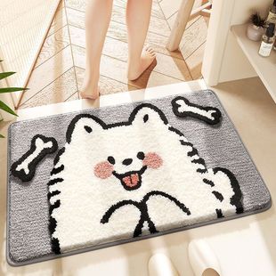 Factory Wholesale Cute Cartoon Animal Decoration Cashmere Animal Carpet Irregular Bathroom Absorbent Non-slip Foot Mat