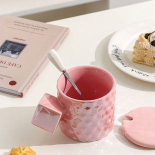 Korean-style ins small fresh wind colorful pearl ceramic mug home breakfast milk festival gift wholesale