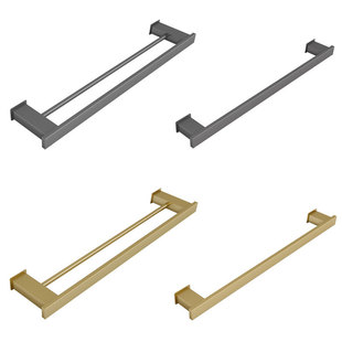 Bathroom Towel Rack Punch-free Wall-mounted Long Single-pole Double-pole Space Aluminum Toilet Toilet Towel Rack