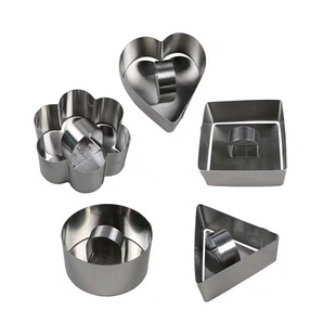 Factory direct supply stainless steel cake mold baking mousse square round cake with push slice pressing sushi tool