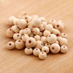 Wood color wooden beads loose beads handmade diy wood beads wooden ball ball beads accessories material loose beads bracelet