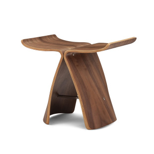 Denmark Butterfly Stool Shoe Changing Stool Simple Nordic Decorative Chair Creative Modern Chair Log Color Solid Wood Low Stool