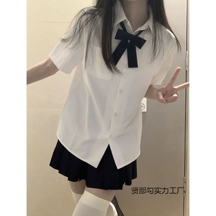 Japanese JK Uniform Shirt Short-sleeved Basic Slim Look All-match College Style Summer New Class Clothes Pleated Skirt suit