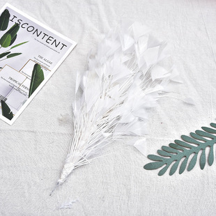 Factory wholesale white feather DIY handmade feather clothing accessories accessories accessories material products Yiwu