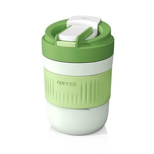 High-value ins-style double-drink glass anti-scald large-capacity female student cup with leather case office water cup