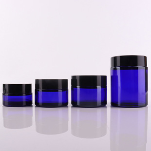 Blue light-proof cream bottle 100g glass cream jar green 50g wide mouth sub-packaging Brown cosmetic cream bottle