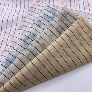 Sand point stripe printed fabric soft and comfortable breathable spring and summer new shirt women's dress casual pants fabric