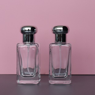 Premium Perfume Bottle 30ml Portable Perfume Bottles Silver Aluminum Cap Exquisite Cosmetic Spray Bottle Glass Bottle