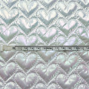Embroidered fabric pearlescent magic color reflective coating love quilted trench coat cotton-padded jacket bags quilted fabric embroidered fabric