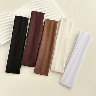 Cross-border Solid Color Simple Hair Band Amazon High Elastic Running Sports Headband Sweat-absorbent Breathable Headband Yoga Hair Accessories