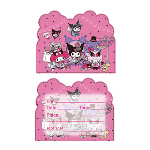 Kuromi Theme Kuromi Birthday Party Decoration Kuromi Paper Tray Paper Towel Tablecloth Paper Cup Pull Flag Decoration