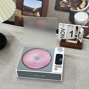 New Retro CD Player Album CD Player CD Music Player Portable Bluetooth Sound Speaker Birthday Gift