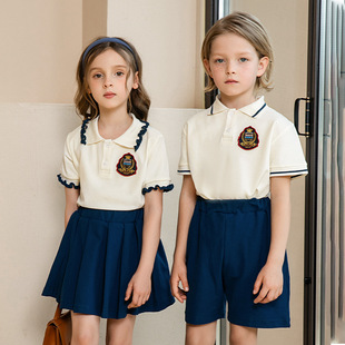 Kindergarten garden clothes summer children's graduation photo class clothes suit summer short-sleeved sports meeting primary school uniform performance