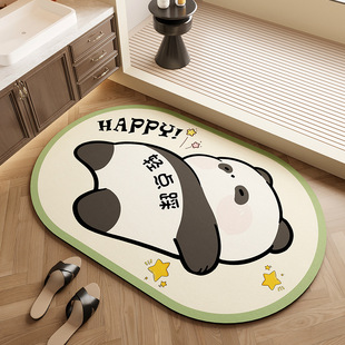 Diatom mud bathroom absorbent mat household toilet toilet floor mat non-slip foot mat toilet quick-drying carpet door mat