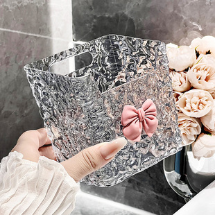 Light Luxury Glacier Pattern Storage Rack Home Dormitory Non-marking Wall-mounted Toothbrush Clip Storage Bow High-grade Storage