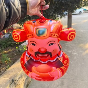 Inflatable New Luminous God of Wealth, Luminous Bouncing, Internet Celebrity Balloons, Street Stalls and Night Markets, God of Wealth Inflatable Toys