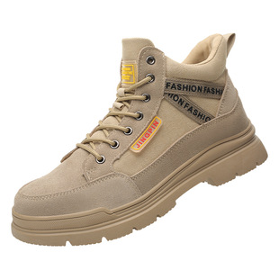 Welder labor protection shoes suede cowhide anti-smashing anti-piercing wear-resistant non-slip plastic steel head breathable deodorant insulation safety