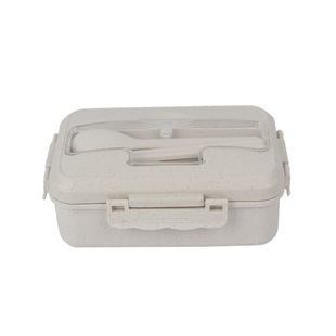 Cross-border best selling lunch boxes can be heated large capacity compartment lunch box fresh plastic with tableware suit manufacturers wholesale