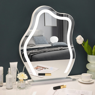 Cloud Makeup Mirror Desktop LED Light Shaped Mirror Dressing Table Smart Light Luxury Advanced Light Mirror with Lamp Dressing Mirror