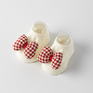 Newborn Infant Girl Baby Combed Cotton Spring and Autumn Summer 0-6-12 Months Toddler Non-slip Floor Boat Socks