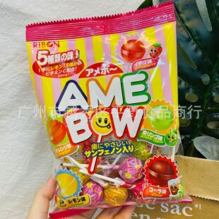 Wholesale Japanese Imported RIBO Lollipop Soda 5 Fruit-flavored Wedding Candy Kidsren's Candy 120g 5 Pieces