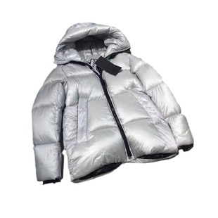 2024 New plus size Goose Down Jacket Men's and Women's Same Bread Suit Short White Goose Down Black Label Puff High-end
