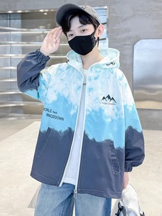 Children's clothing boys' spring coat 2024 new spring and autumn style western style fried street medium and big children boys' handsome spring fashion